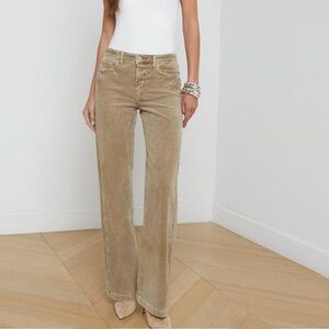 L'AGENCE Cream Corduroy Pants 29